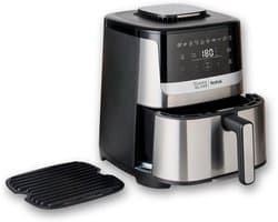 Tefal Easy Fry Silence EY55JDE0 - Heteluchtfriteuse - Airfryer XXL - 5.6 Liter - 1700W - Met Grillfunctie - Digitaal Touchscreen - Zwart/Zilver