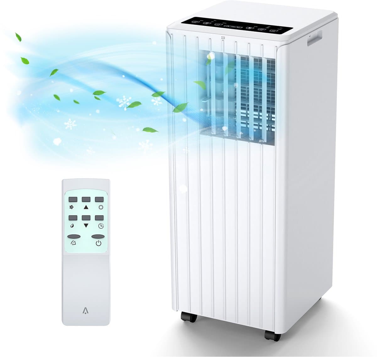 Mobiele airco 9000 BTU 3-in-1– Koelen, ontvochtigen (42L/dag), ventilator (2 standen) – Slaapmodus – 24U timer – Klasse A – Stil – Voor 25 m² — afbeelding 1