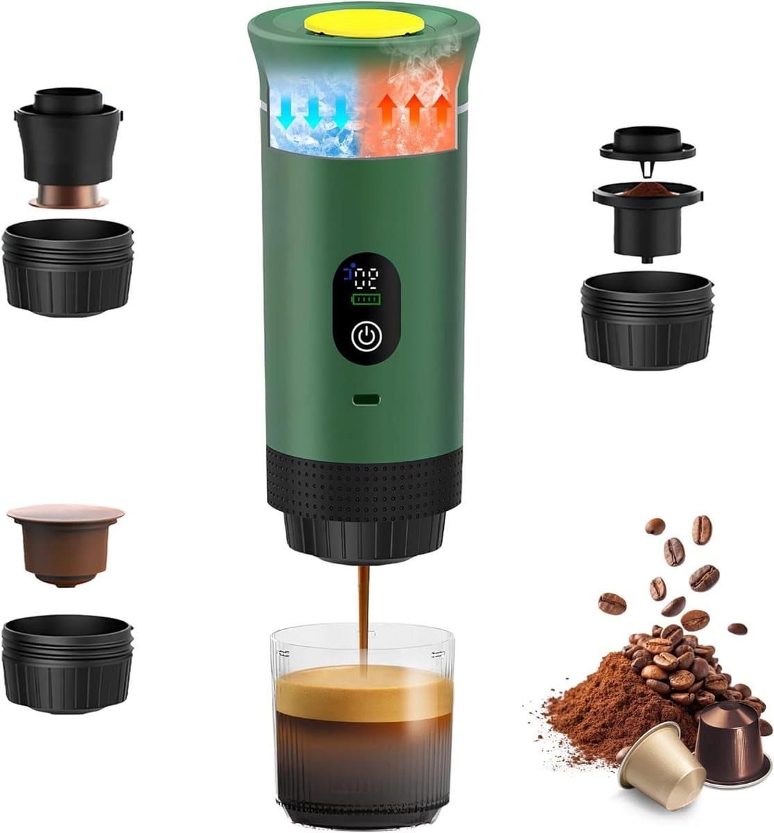 Koffiezetapparaat - Espresso machine - Verse koffie zetten - Compact design - 1-kops - Zwart — afbeelding 1