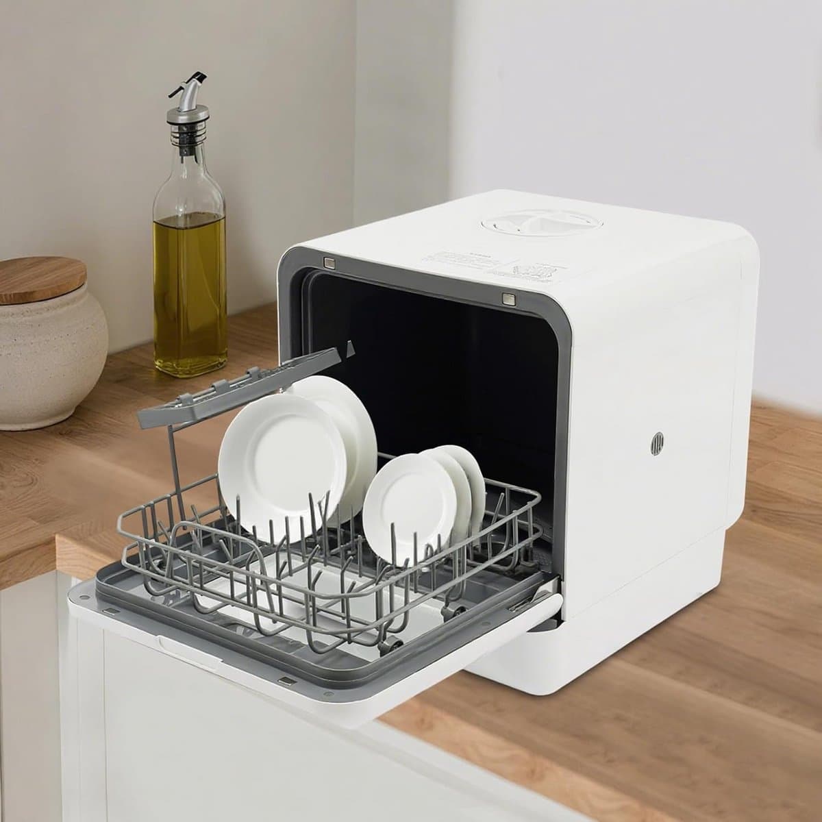 Mini Vaatwasser - Compacte Afwasser - Snel Vaat Reinigen - Zonder Wateraansluiting - 6 Liter Tank - Wit — afbeelding 1