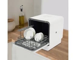 Mini Vaatwasser - Compacte Afwasser - Snel Vaat Reinigen - Zonder Wateraansluiting - 6 Liter Tank - Wit