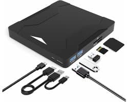 Externe DVD Speler - CD Brander - Bestanden Archiveren - Plug En Play - 14.5 cm - Zwart