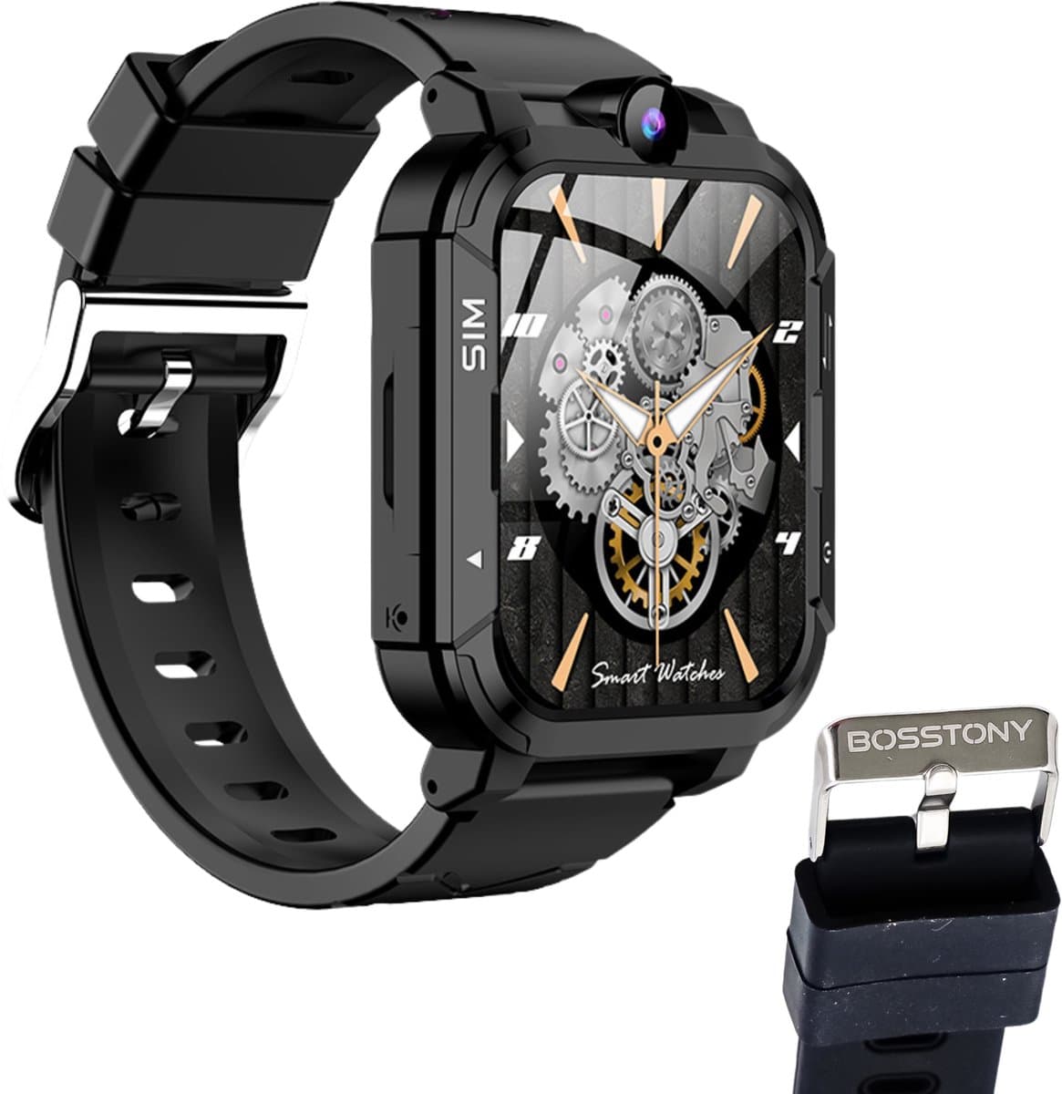 Bosstony Kids Smartwatch- Nauwkeurig GPS - SOS Functie - GPS Horloge Kind - GPS Tracker Kind - Play Store - Android - Kinder Smartwatch - GPS Tracker Kind — afbeelding 1