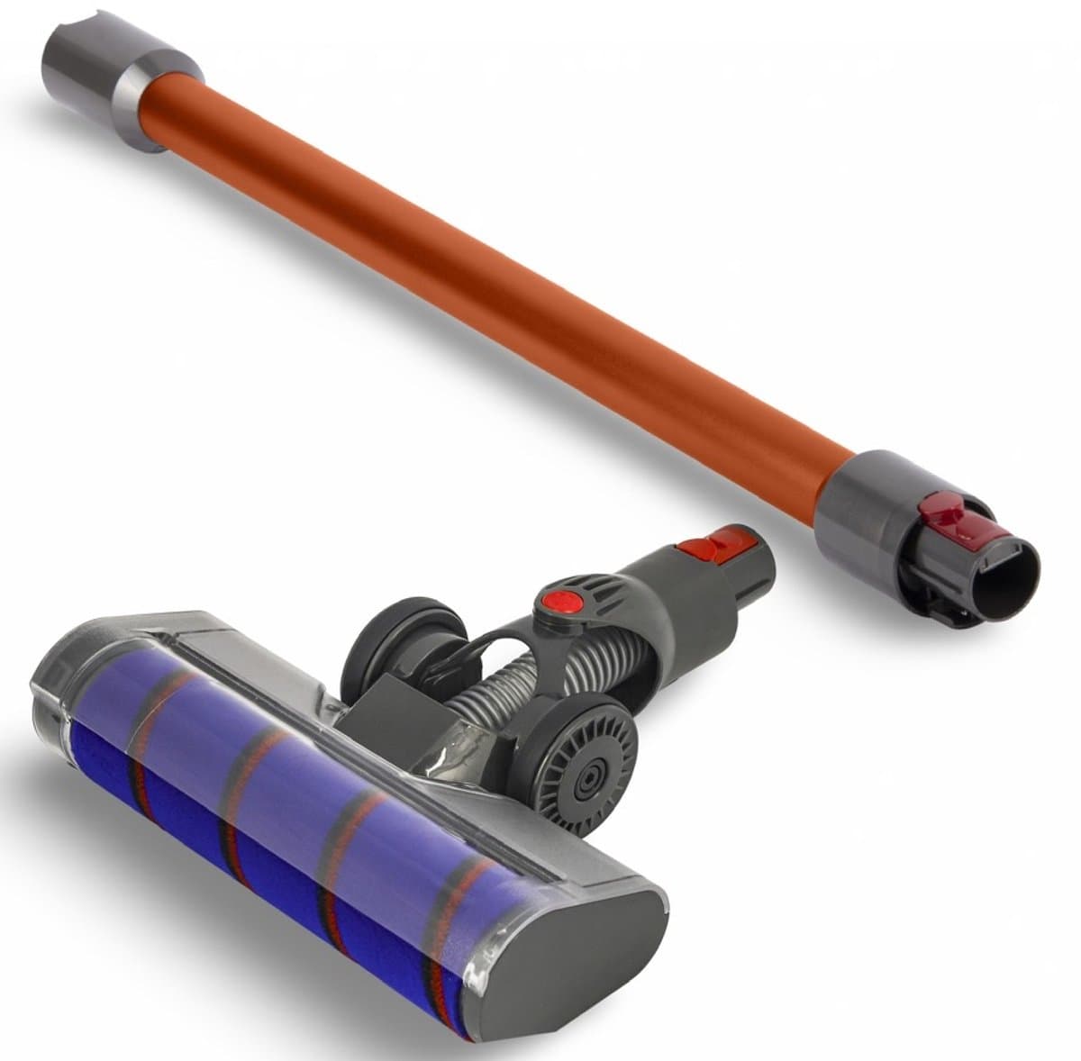DEGG - 2-Delige stofzuiger set - Geschikt voor Dyson - Stofzuigermond + Steel (oranje/koper) - Passend op: V11, V15, V7, V8 en V10 — afbeelding 1