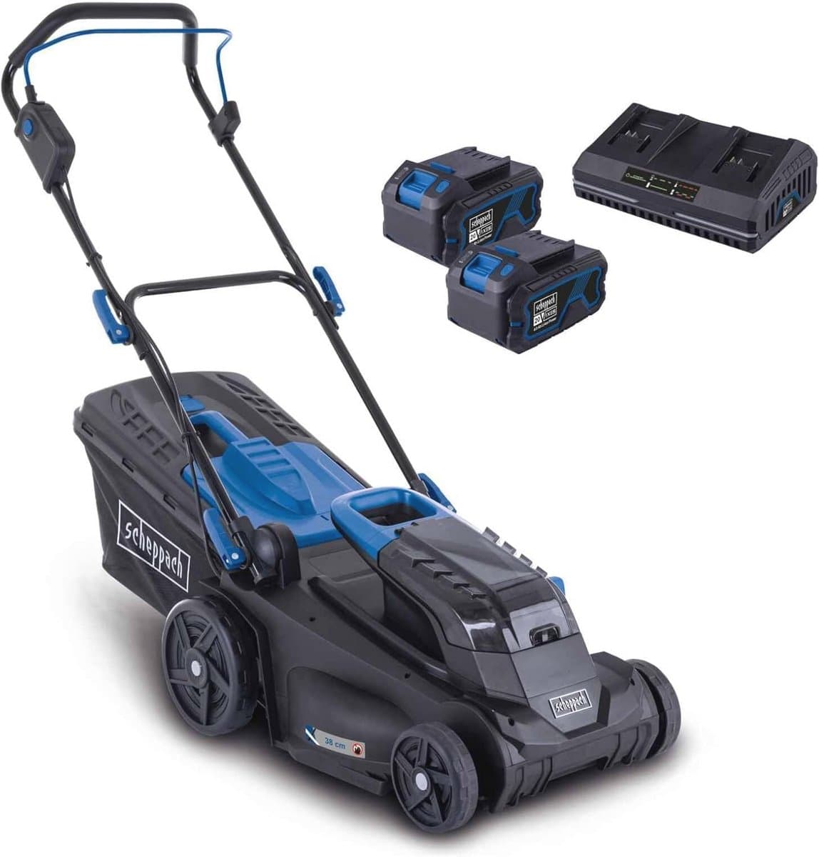 Accu Grasmaaier 38 cm – Draadloos, Onderhoudsvrij en Ergonomisch voor Tuinen tot 500 m² — afbeelding 1