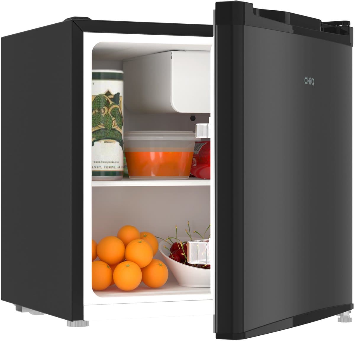 CHiQ CSD46D4D - Mini koelkast - Minibar - 46 Liter - Energieklasse D - 39 dB- Zwart - Mini Koelkasten - 12 jaar garantie op compressor — afbeelding 1