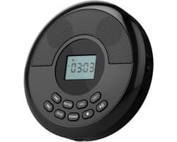 YONO Discman Bluetooth - Draagbare CD Speler - Portable met Oortjes - MP3 - Zwart