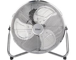 Zilan - Vloerventilator - Heavy duty - retro look - aluminium - 14 inch