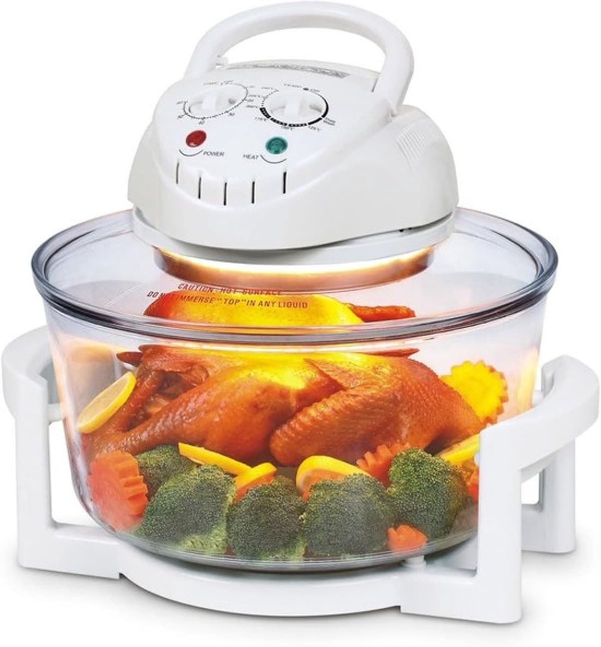 Halogeenluchtfriteuse - Multifunctionele oven - Snel koken - 360 graden verwarming - 12L capaciteit - Wit — afbeelding 1