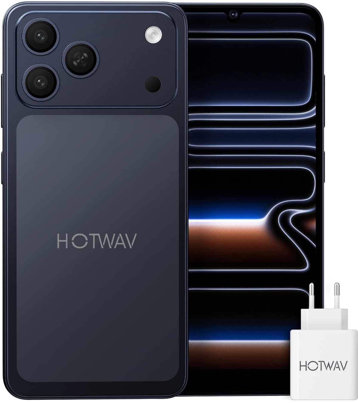 HOTWAV A17 Pro Max smartphone met Android 16 - 4 GB+128 GB opslag - mobiele telefoon 5160 mAh - Goedkope smartphone - Zwart — afbeelding 1