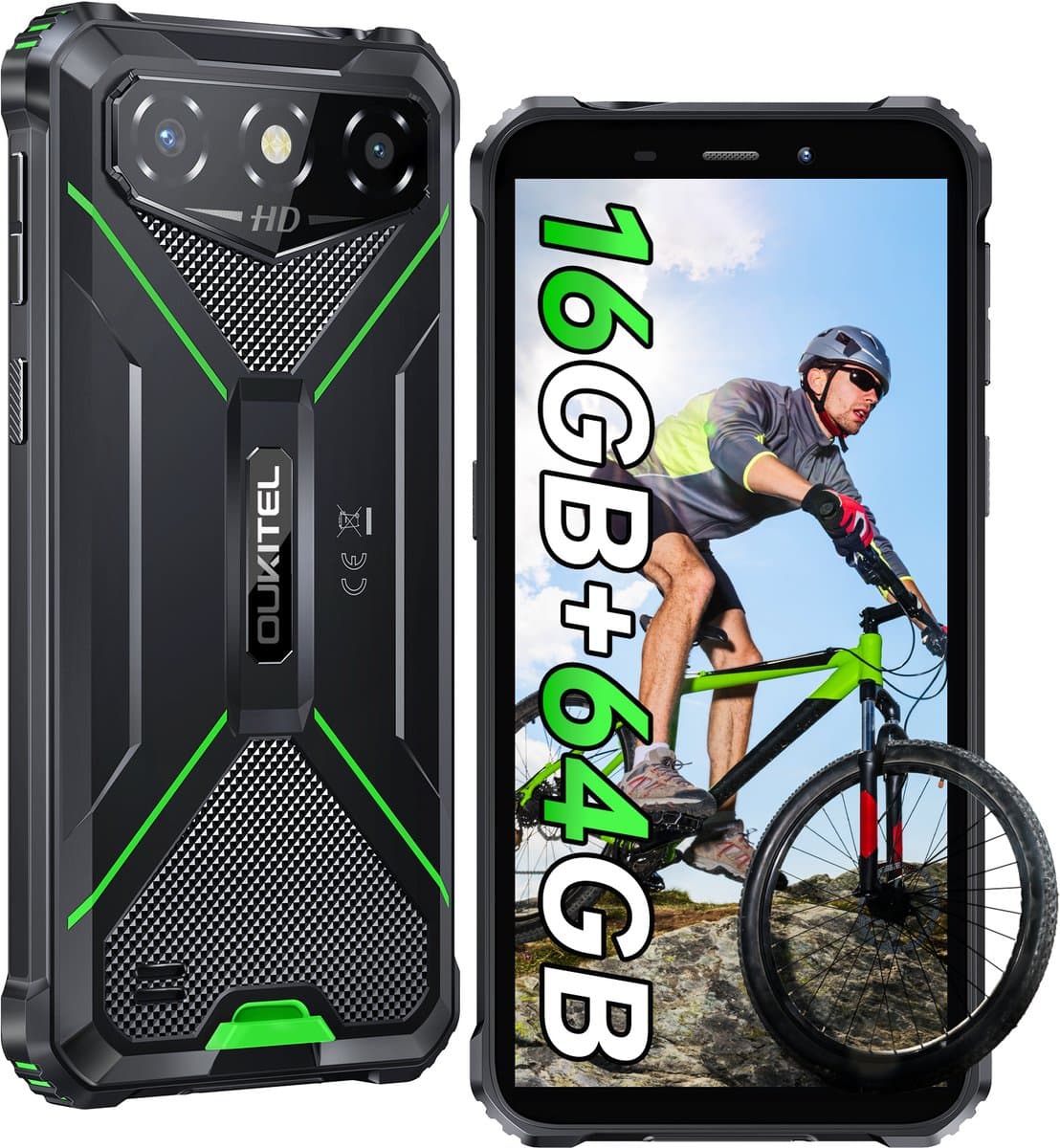 OUKITEL G3 Outdoor Smartphone 16GB RAM-64GB ROM-6300mAh batterij-6.0 inch HD-4G — afbeelding 1