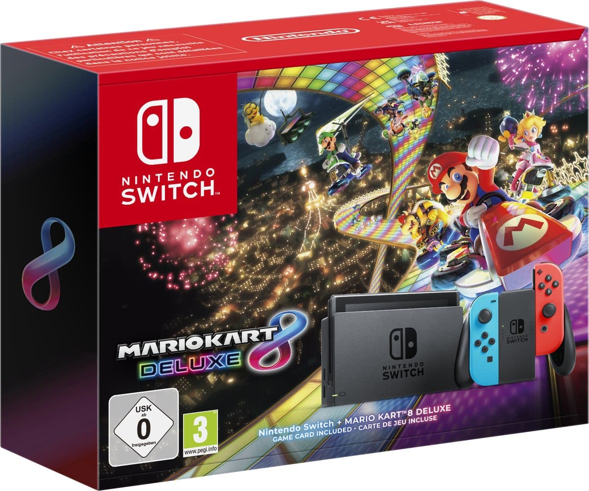 Nintendo Switch Console - Mario Kart 8 Deluxe Bundel - Blauw/Rood — afbeelding 1