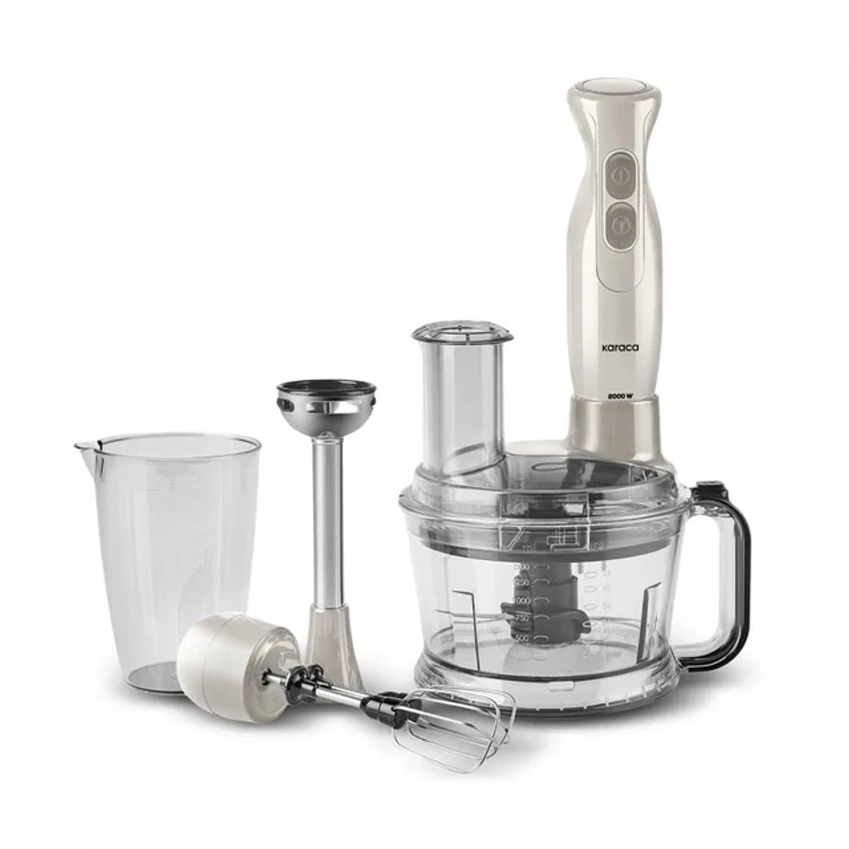 Karaca Pro-Multimax - Keukenrobot 6-in-1 – Iconic Beige & Latte – 2000W — afbeelding 1