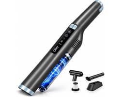 Draadloze Handstofzuiger 250W met LCD Display - 22kPa Zuigkracht - Dubbel HEPA en Metalen Filter - Voor Auto en Meubels