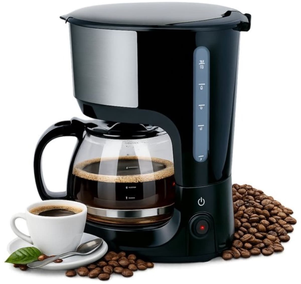 alpina Koffiezetapparaat 1,25L - Koffiemachine voor Filterkoffie - Geschikt voor 10 Koppen Koffie - Warmhoudfunctie en Druppelstop - Zwart — afbeelding 1