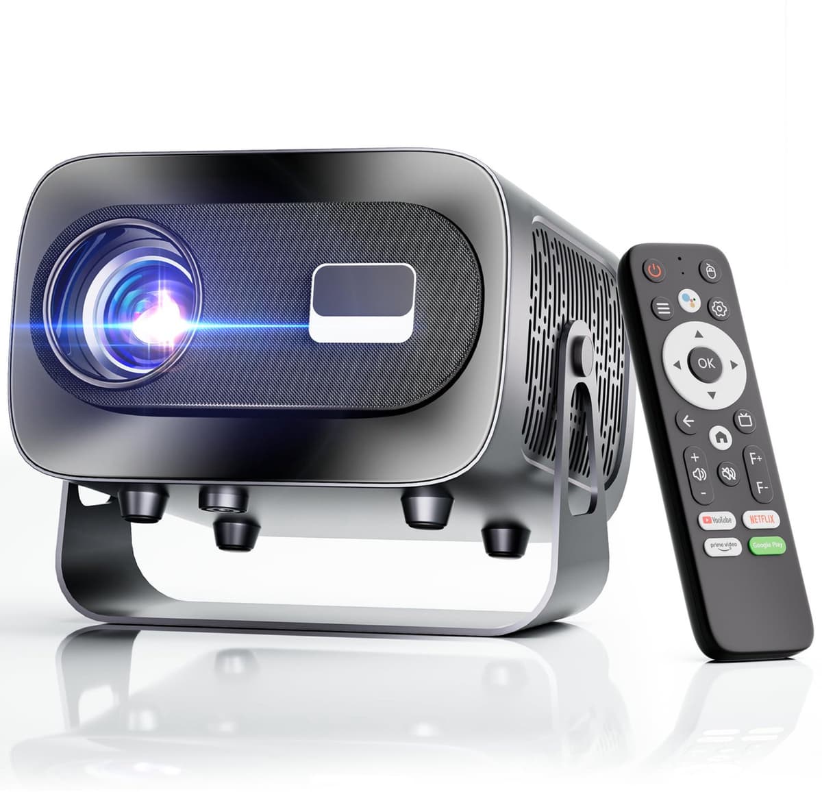 Draagbare Beamer 1080p 4K - LCD Display - 10000:1 Contrast - HDMI Bluetooth Wi-Fi - Mini Projector Thuisbioscoop — afbeelding 1