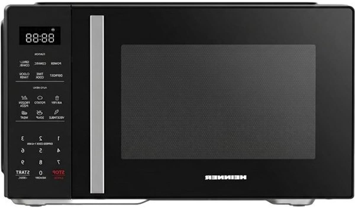 Combimagnetron met oven - 4-in-1 apparaat - Koken op meerdere manieren - Met airfryerfunctie - 23 liter - Zwart — afbeelding 1