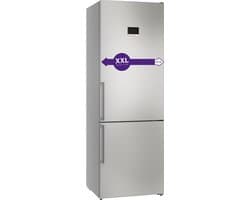 Bosch KGN49AIBT - Serie 6 - Koelkast - Koel-vriescombinatie - 203 x 70 cm - Extra breed - RVS - Energielabel B - Zeer stil- Total No Frost: Nooit meer ontdooien - VitaFresh XXL 0°C: houd etenswaren langer vers met extra ruime vershoudlades