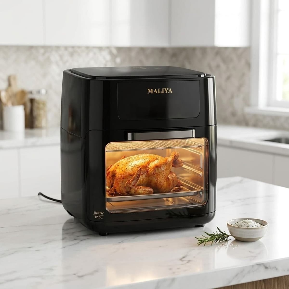 Maliya Premium Air Fryer– XXL Heteluchtfriteuse met Ovenfunctie – 12,5 Liter – 1800W – Digitaal Touchscreen — afbeelding 1