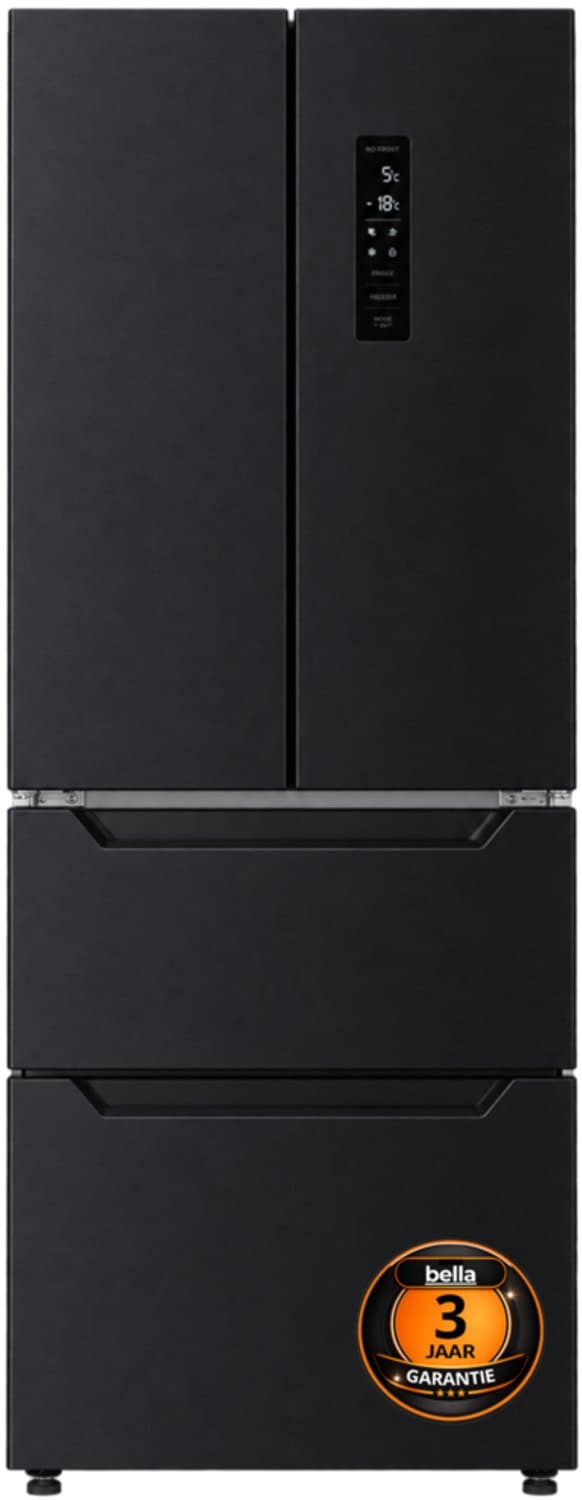 Bella BFS435.1DIE - French Door koelkast - Amerikaanse Koelkast - No Frost – energielabel E - Dark Inox - 3 jaar garantie - Koelvriescombinatie — afbeelding 1