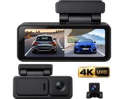 Nexeli NX-DC-10 2CH Mini Dashcam – 64GB – 4K Ultra HD Voor & Full HD 1080P Achter – WiFi – GPS – LCD Scherm – Dashcam voor Auto – Auto Camera