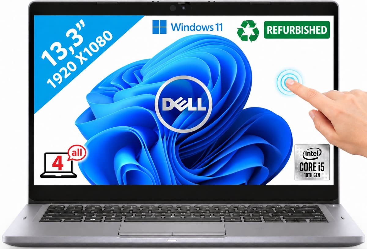 DELL Latitude 5310 2-in-1 Intel® Core™ i5 i5-10310U Hybride (2-in-1) 33,8 cm (13.3") Touchscreen Full HD 8 GB DDR4-SDRAM 256 GB SSD Wi-Fi 6 (802.11ax) Windows 10 Pro Grijs — afbeelding 1