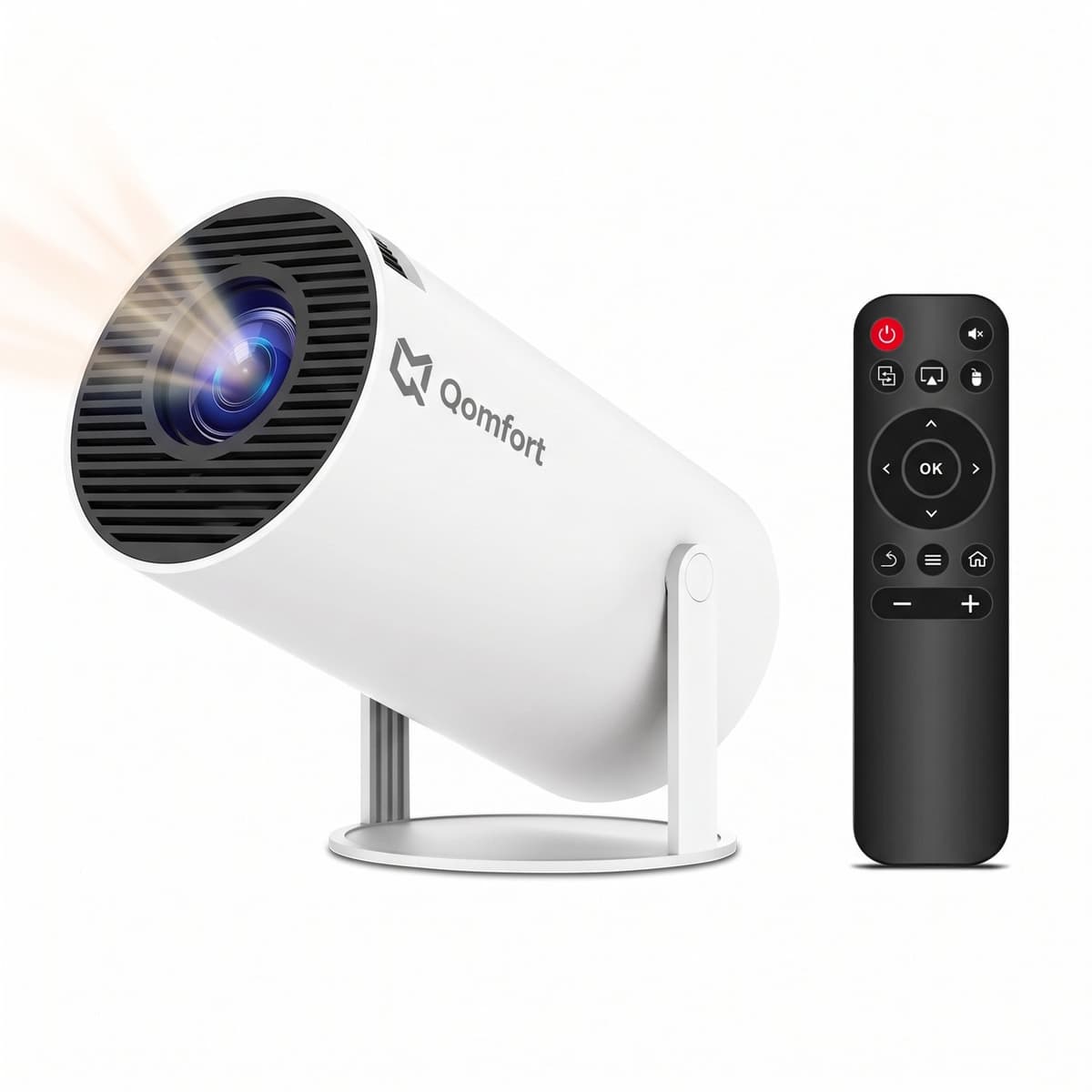 Qomfort Smart TV Projector 4k - Beamer - WIFI & Bluetooth - Android 14 — afbeelding 1