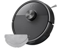 Roborock Q7 M5 Set–Robotstofzuiger met dweilfunctie–10000 Pa sterke zuigkracht–Dubbel antiklitsysteem– 150 min gebruiksduur– LiDAR-navigatie–Stofzuigerrobot voor tapijt– Dierenharen–Zwart–Q5 PRO Upgrade–2 Dweilen