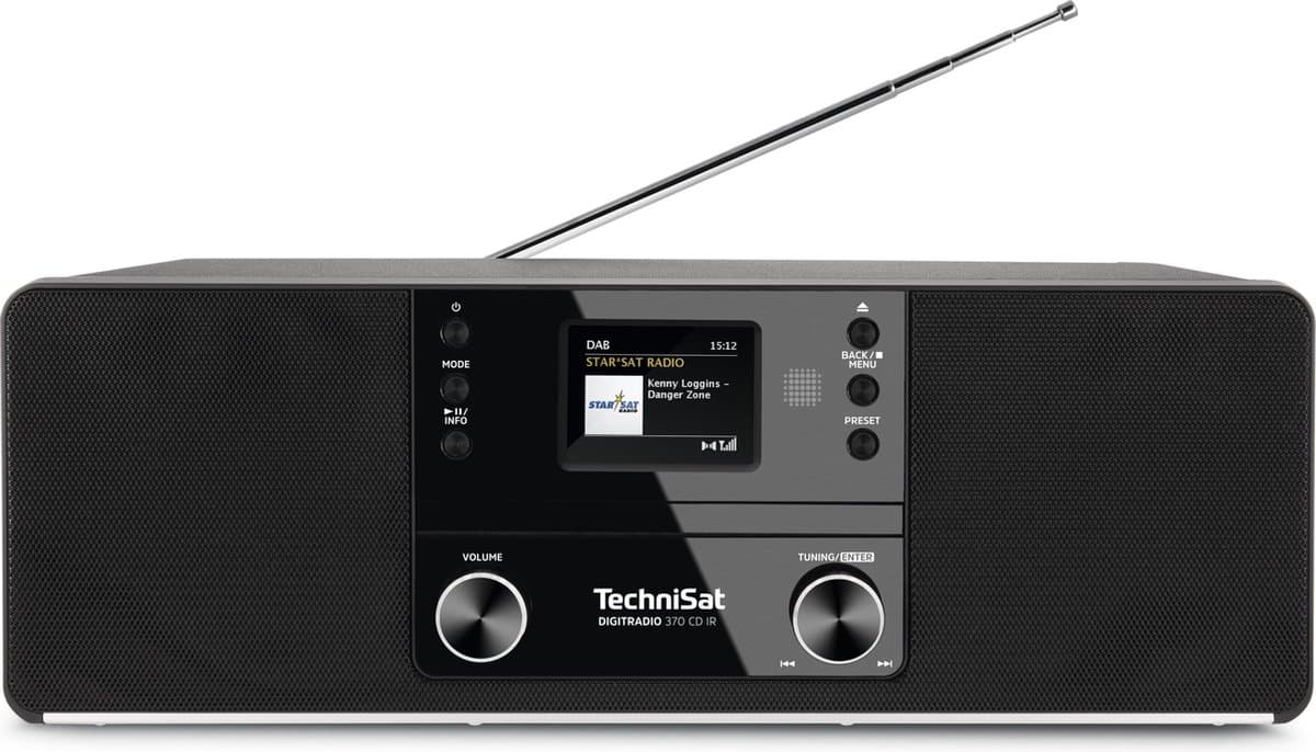 Technisat Digitradio 370 CD IR, DAB+, FM, internetradio en CD - zwart — afbeelding 1