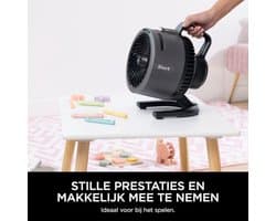 Krachtige Draagbare Ventilator met Verneveling, Stille en Duurzame Koeling voor Binnen en Buiten, Draadloos en Compact, Luchtstroom tot 20 Meter