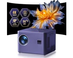 SCH® Draagbare beamer - Beamer - Projector - Mini Beamer - Grijs - 19cm x 16cm x 13cm