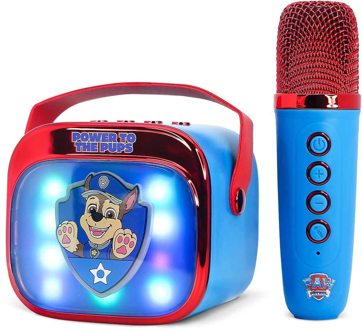 Paw Patrol - karaoke set voor kinderen - draadloze microfoon en speaker - met lichteffecten - stemvervorming — afbeelding 1