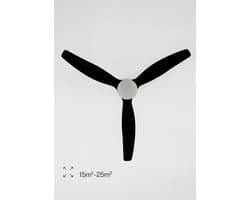 Plafondventilator met afstandsbediening en wifi, 132 cm, 40 W, 6 snelheden, 3 lichttemperaturen