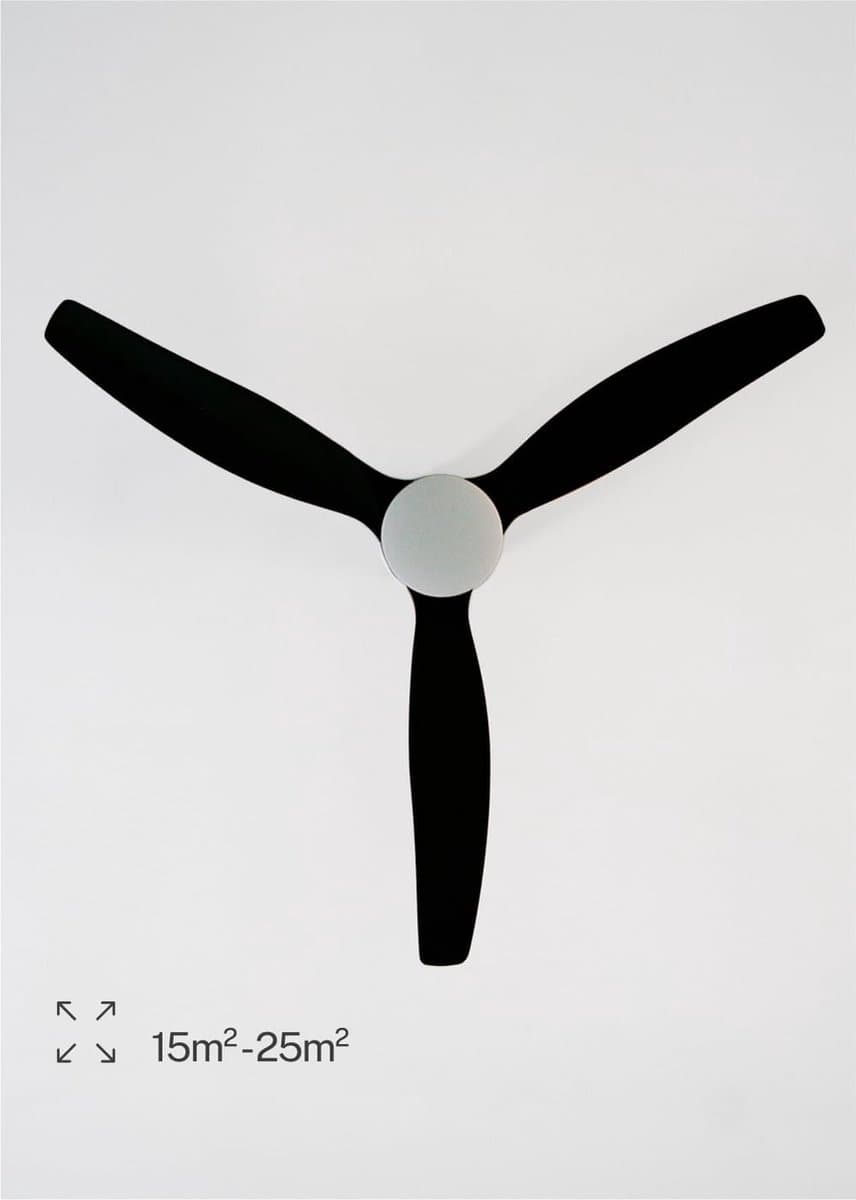 Plafondventilator met afstandsbediening en wifi, 132 cm, 40 W, 6 snelheden, 3 lichttemperaturen — afbeelding 1