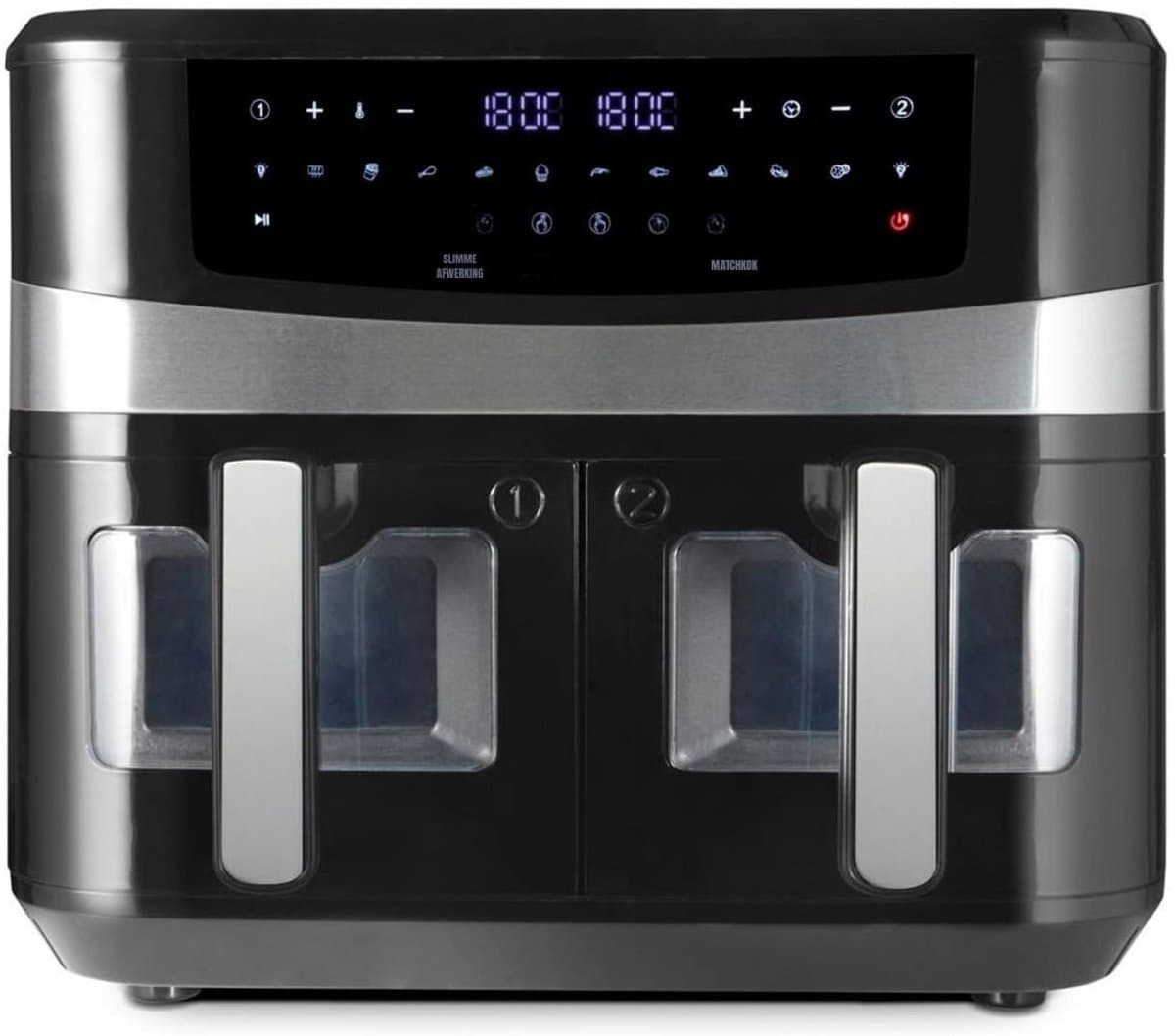 Thuys – Dubbele Airfryer – Heteluchtfriteuse – Duo Airfryer – 11 L – 38 x 28 x 31cm – Zwart — afbeelding 1