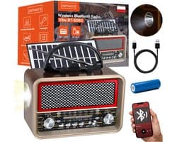 Zenwire BT-S060 Draagbare Radio - FM/AM/SW - Bluetooth - Zonnepaneel