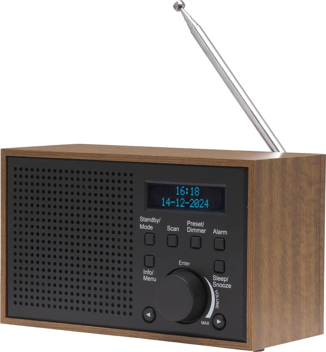 Denver DAB Radio - Noodradio / Noodpakket - Batterijen & Netstroom - Keukenradio - Draagbare Radio - DAB46 - Darkgrey — afbeelding 1