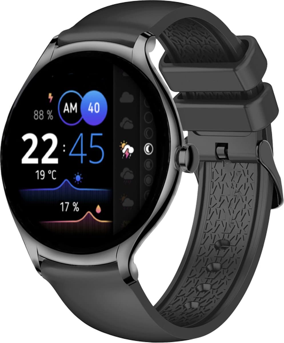 Royal Supplies S8 Smartwatch - Smartwatch Heren - Smartwatch Dames - Smartwatch Kinderen - 2026 model -HD Touchscreen - Horloge - Stappenteller - Saturatiemeter - IOS & Android -Screenprotector-Zwart — afbeelding 1