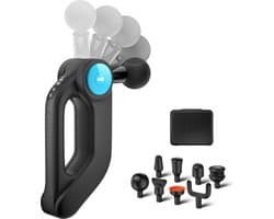 Sanbo Massage Gun Professioneel Pro Plus - Krachtig 4500 RPM - Inclusief Verwarmend opzetstuk - Massage pistool - Sport en Relax Massage Apparaat - Fitness - Hyrox - Crossfit - Zwart / Blauw