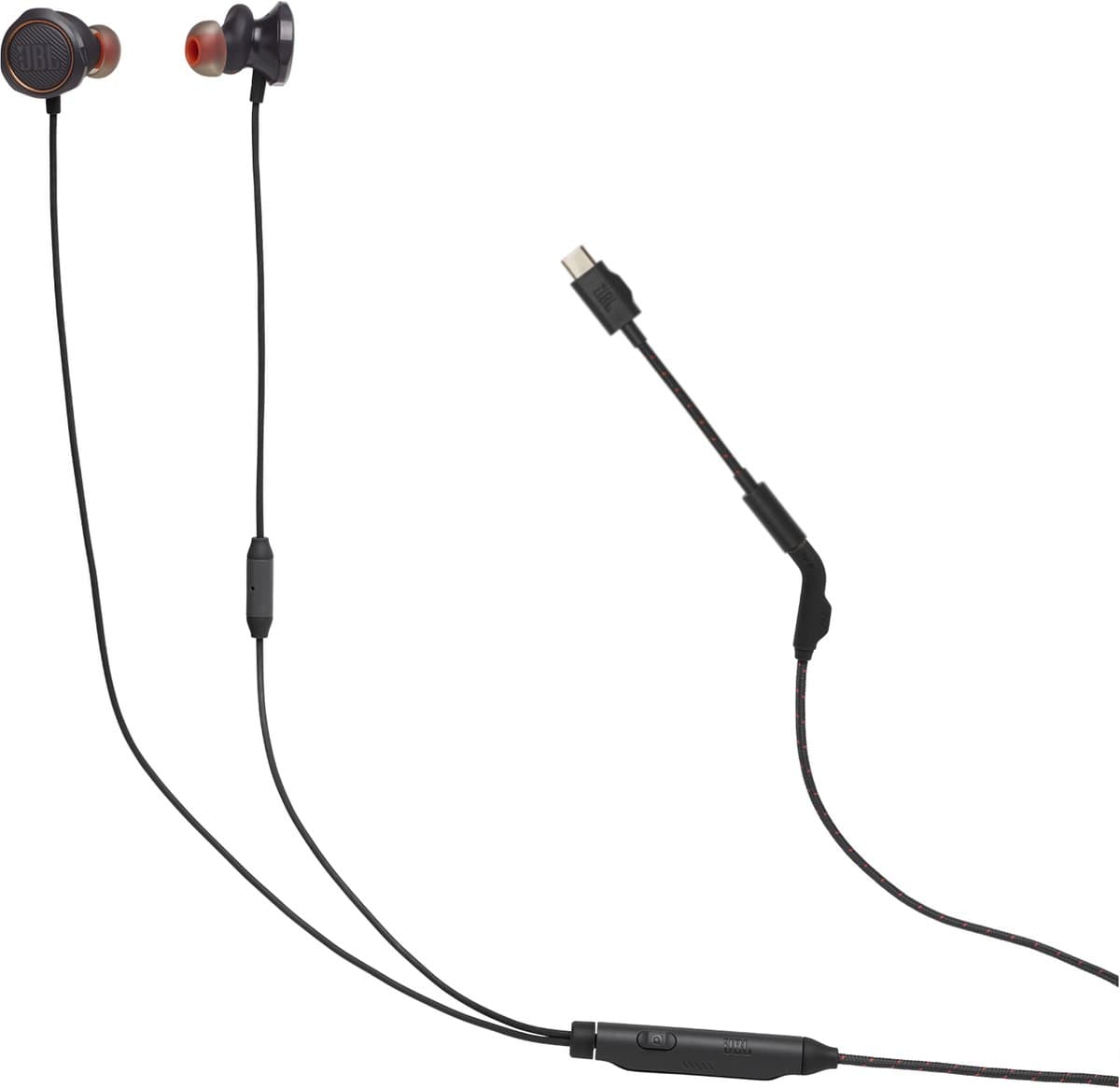 JBL Quantum 50C - USB-C Oordopjes voor iPhone 15, 16 & 17 - In-ear Headset met Microfoon - Inclusief 3.5 mm naar USB-C Adapter - Voor Samsung, Laptop & Console - Zwart — afbeelding 1
