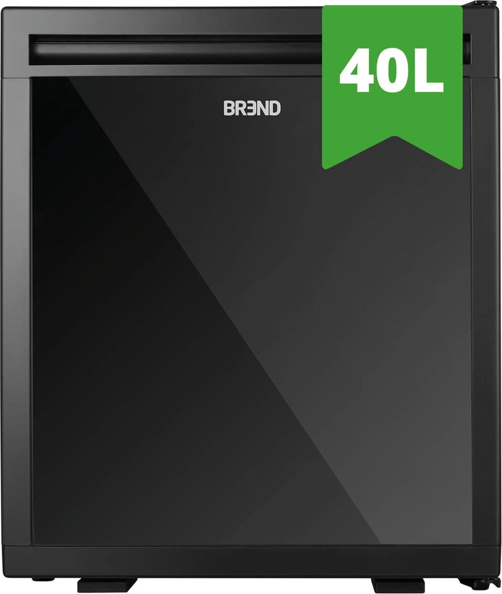 Mini Koelkast Vrijstaand 40 Liter – Tafelmodel Fridge met Instelbare Temperatuur – Minibar met Verstelbare Deurrichting – Zwart - BREND BR-2227 — afbeelding 1