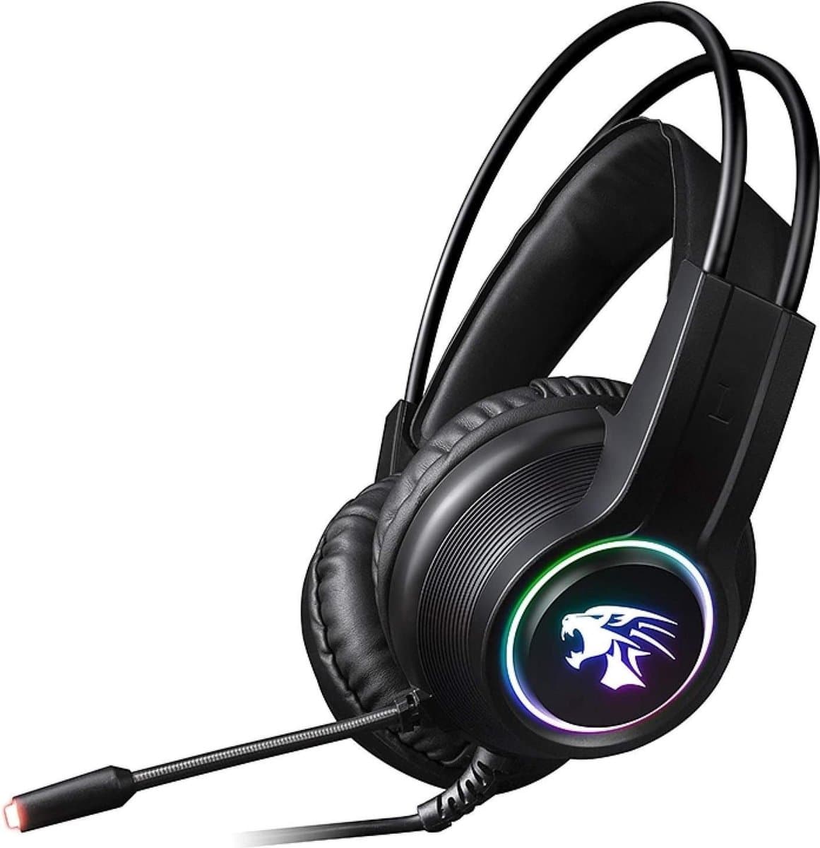 Computer Headset - Verstelbare Microfoon - Noise cancelling - Laptop - Geschikt voor: Playstation Gaming Koptelefoon Plug&Play USB Kabel - Zwart — afbeelding 1