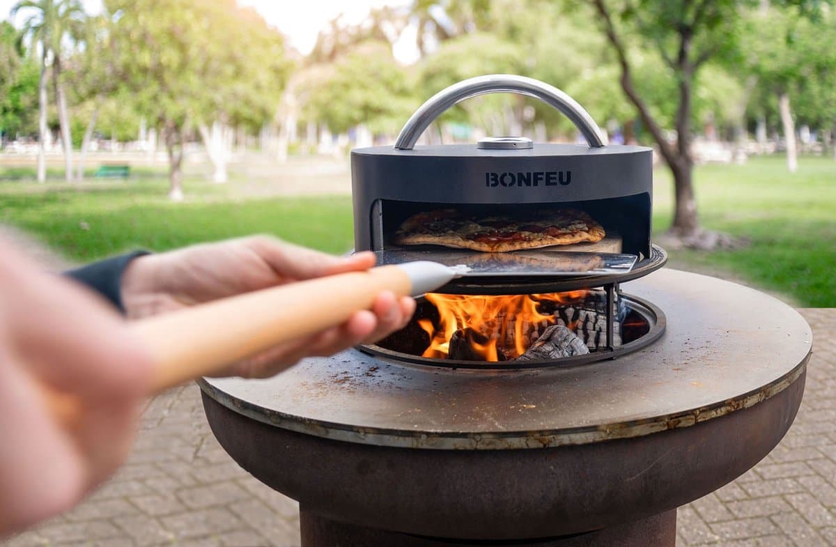 BonFeu Pizzaoven voor BonBiza en BonPlacha - Houtgestookte Steenoven voor Authentieke Pizza's, Brood en Meer - 42x42x15cm — afbeelding 1