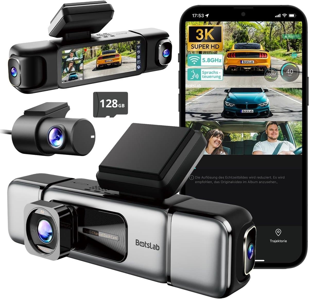 Solidchoice - 4-Kanaals Dashcam voor Auto met GPS en Wi-Fi — afbeelding 1
