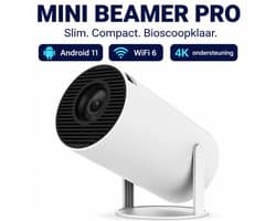 LUKARDIE® Mini Beamer Pro 4K Android 11 WiFi 6 – Draagbare Projector Thuisbioscoop