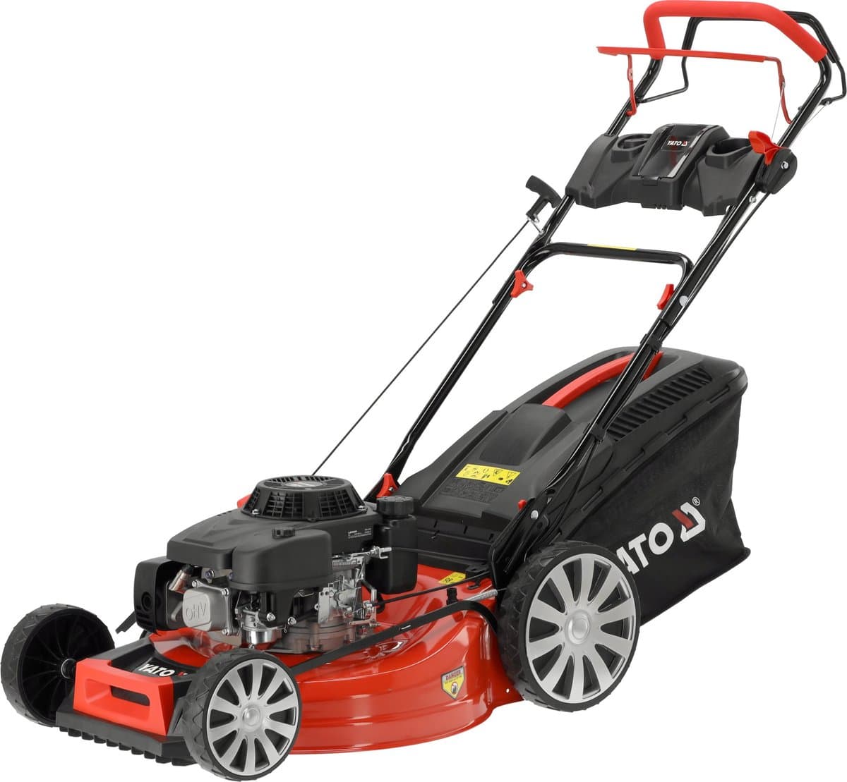 Benzine Grasmaaier Zelfrijdend - 224 cc Loncin Motor (4.5 kW / 6.1 PK) - Maaibreedte 56 cm - 4-in-1 Functie met Mulching - 62L Opvangzak — afbeelding 1
