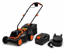 FlinQ Accu Grasmaaier - Incl Accu & Oplaadstation - 32cm maaibreedte - 3 instelbare maaihoogtes - Gazonoppervlakte: tot 130 m² - 25L grasopvangbak - 3800 toeren per minuut