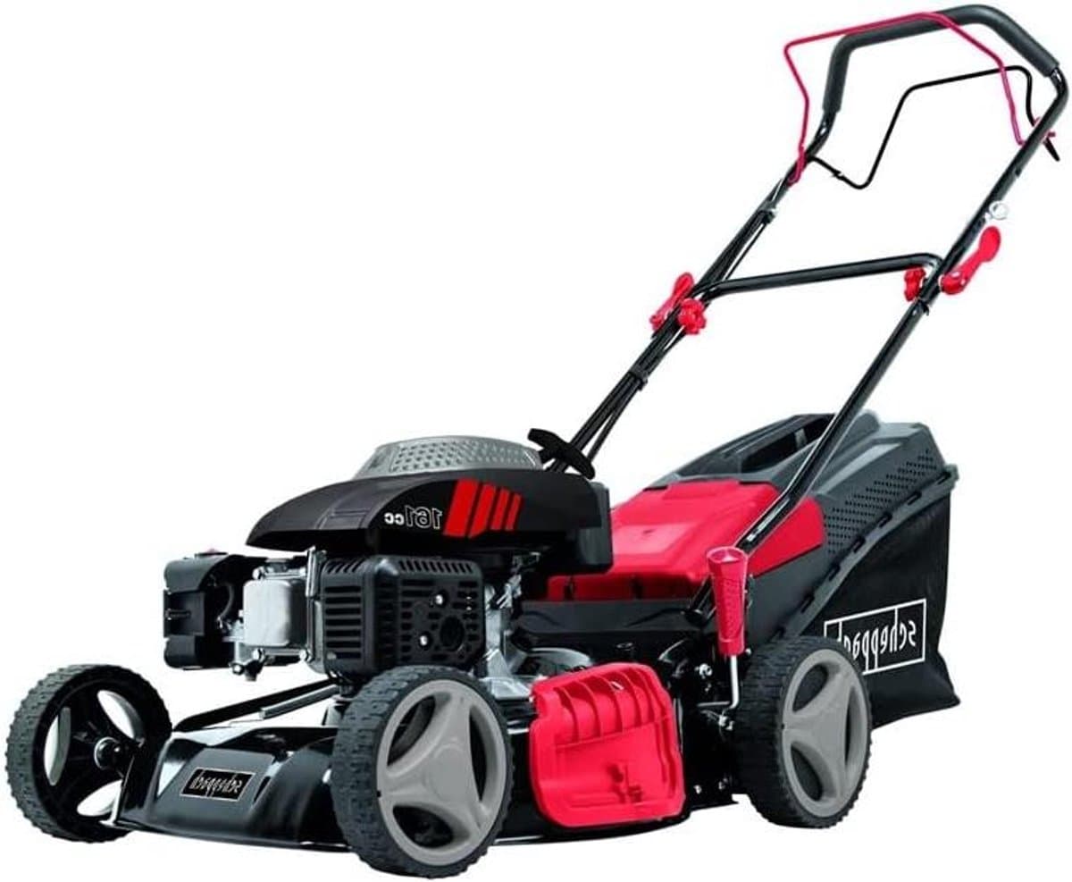 Benzine Grasmaaier - Gazonmaaier Mulcher - Gazon Onderhoud - Centrale Maaihoogte - 46 cm Maaibreedte - Zwart — afbeelding 1