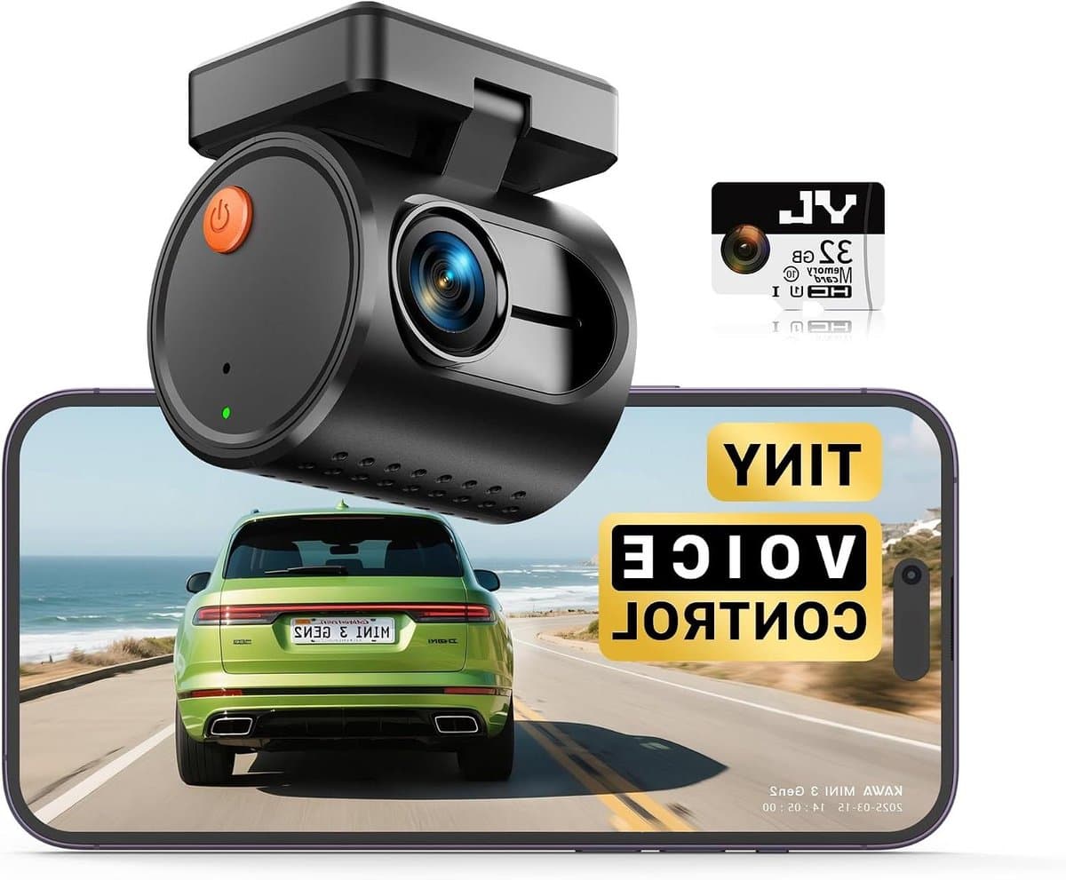 Compacte Dashcam - Mini Camera - Veilige Rit - 2K QHD Opname - 32GB Inbegrepen - Zwart — afbeelding 1