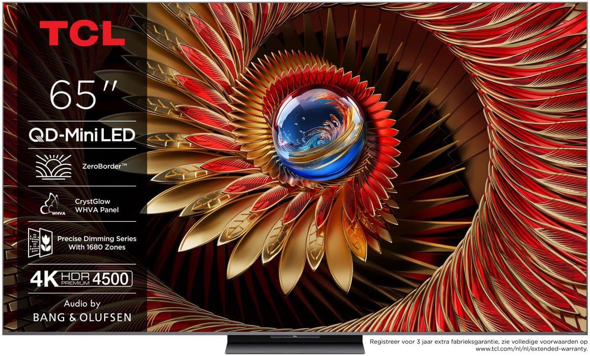 TCL 65C81K - 65 inch - 4K QD-MiniLED - 2025 - Smart TV — afbeelding 1